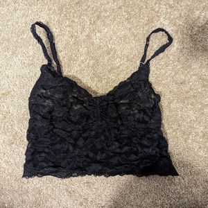 Sheer black bralette, size small.